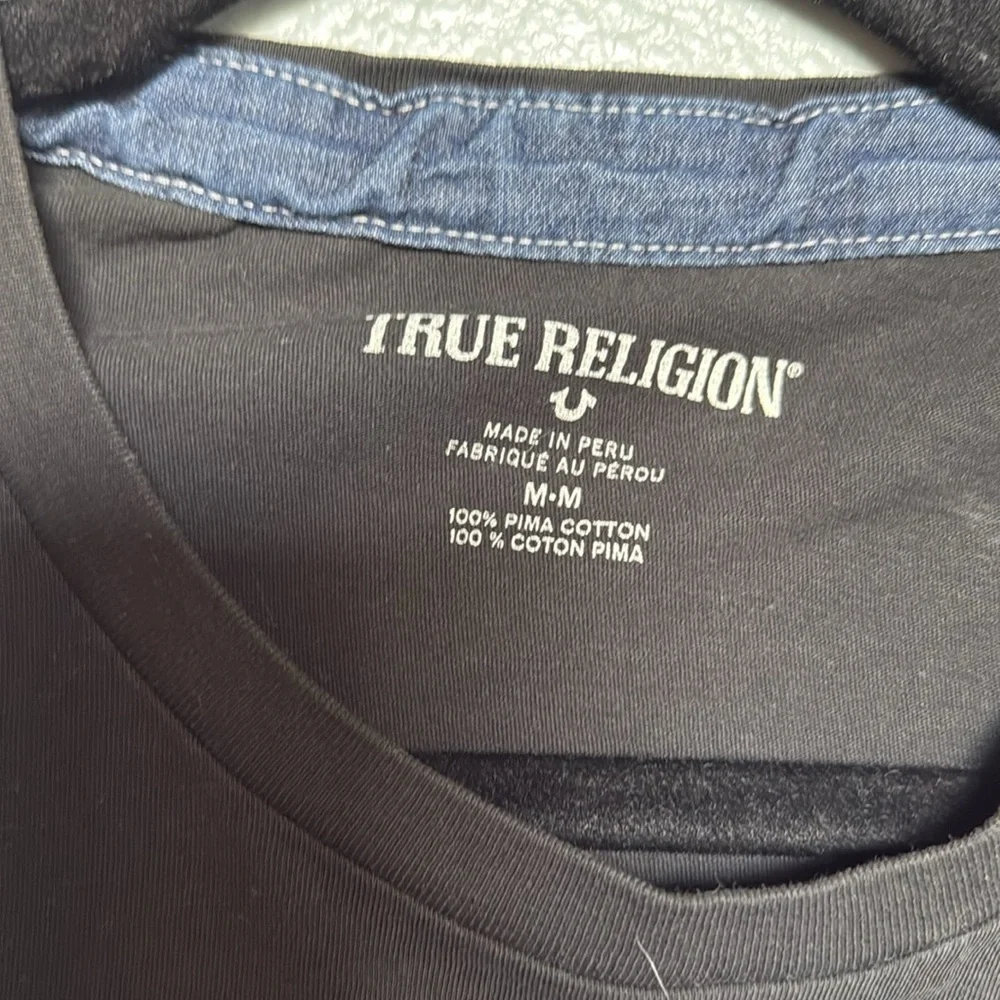 True Religion Black Short Sleeve Tee